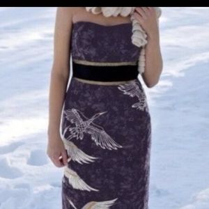 EUC Anthropologie Floreat Purple and Gold Mini Dress Size 2